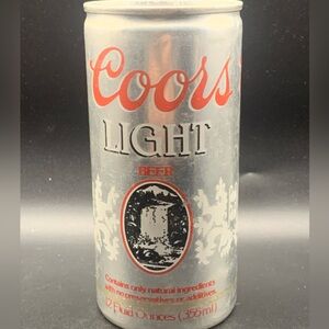 Vintage Beer Can Coors Light Tab Empty Aluminum Can Rocky Mountains